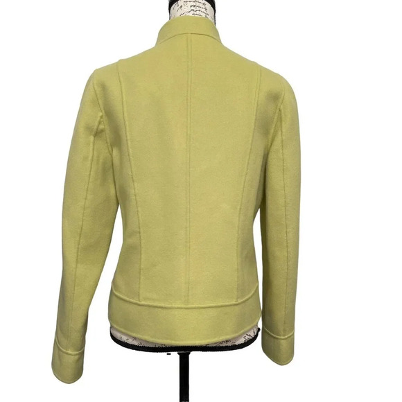Kenar Wool Blazer Full Zip Green Y2K Career Office Preppy Size Medium NWOT - Picture 2 of 8